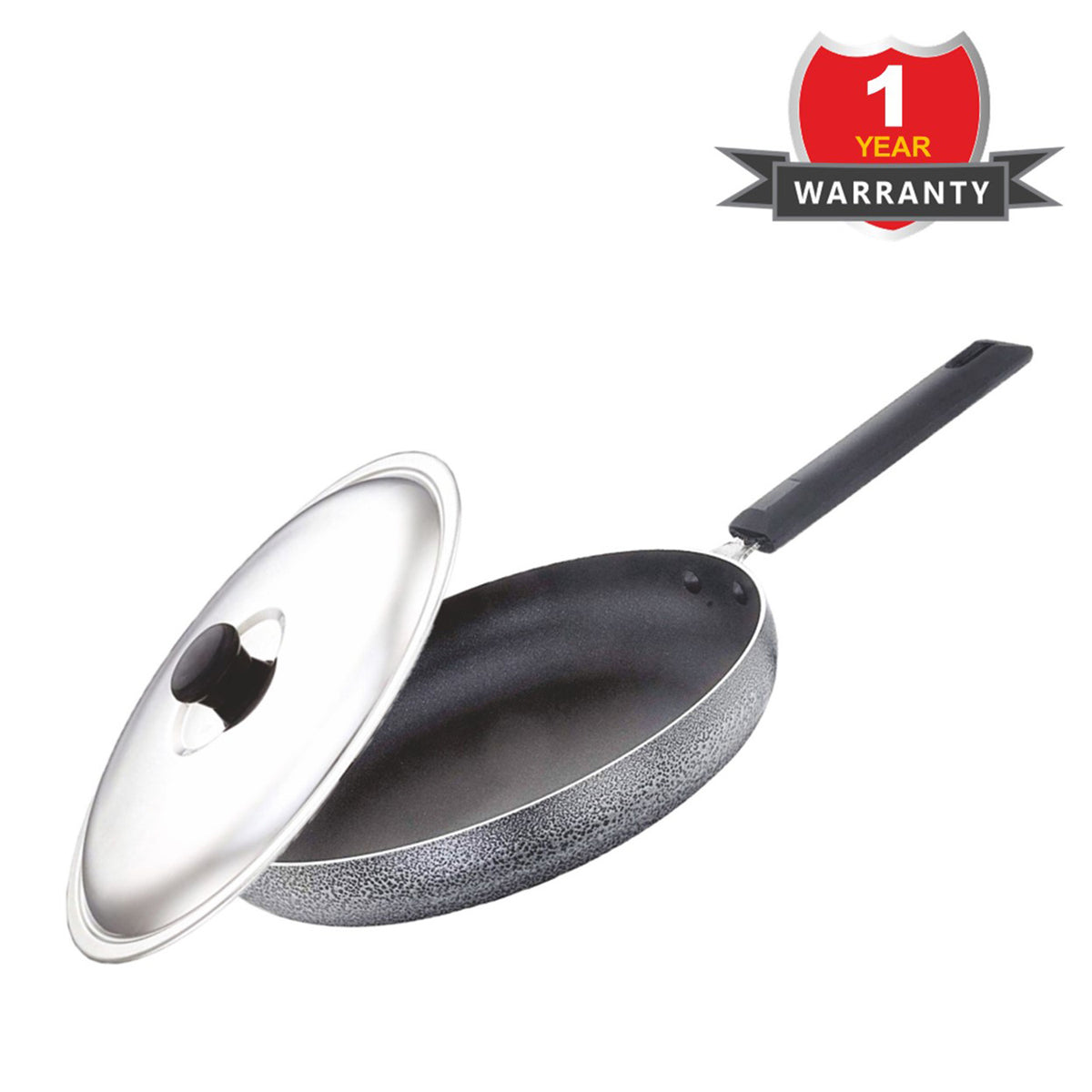 Flipkart SmartBuy Tawa and Fry Pan with Steel Lid Non-Stick Coated