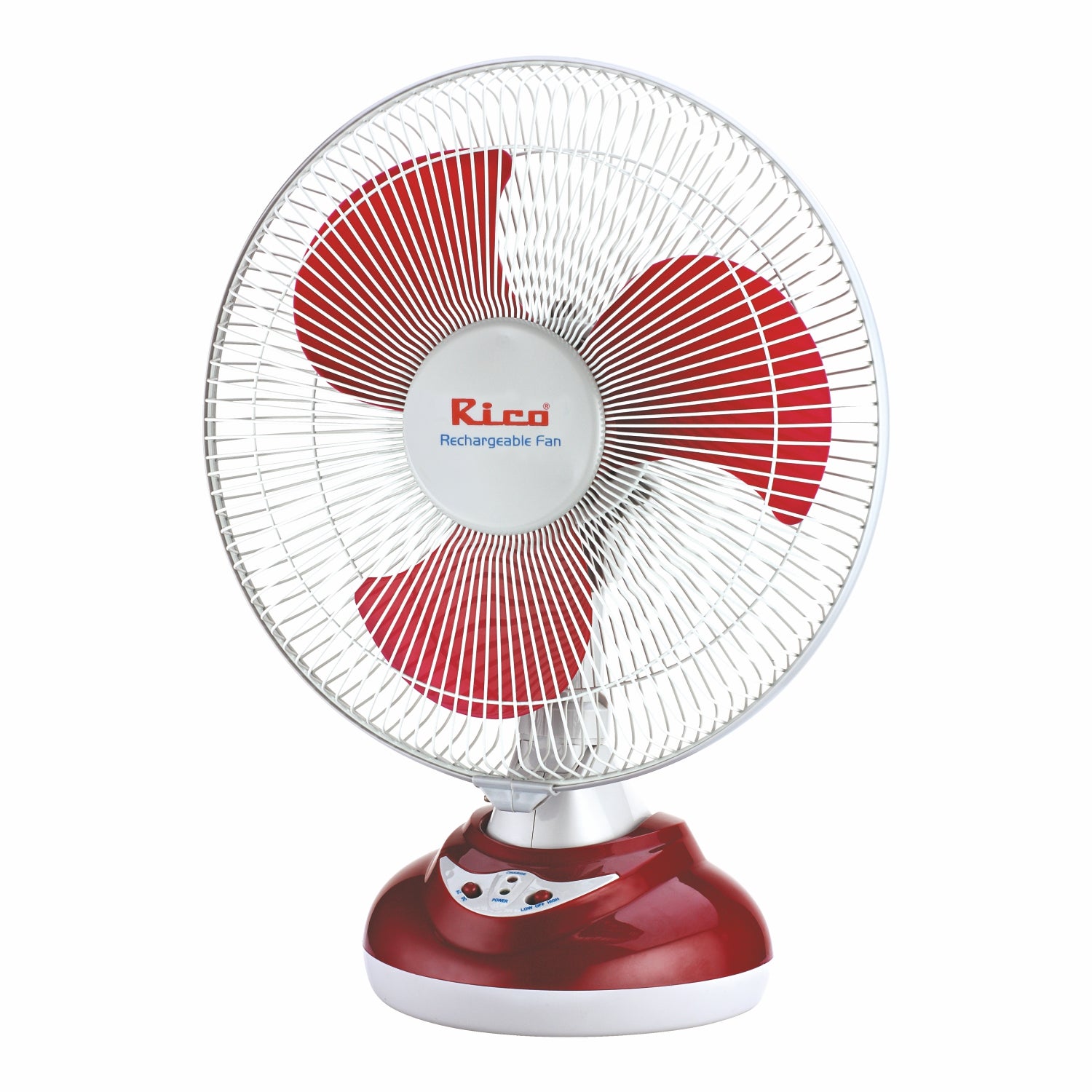 Rico Rechargeable AC DC Battery & Power Operated Table Fan RF806 (Red ...